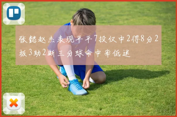 张懿赵杰表现平平7投仅中2得8分2板3助2断三分球命中率低迷